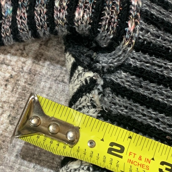 Black and White Striped Men's Sweater Megalos XLT Vintage - Picture 10 of 15